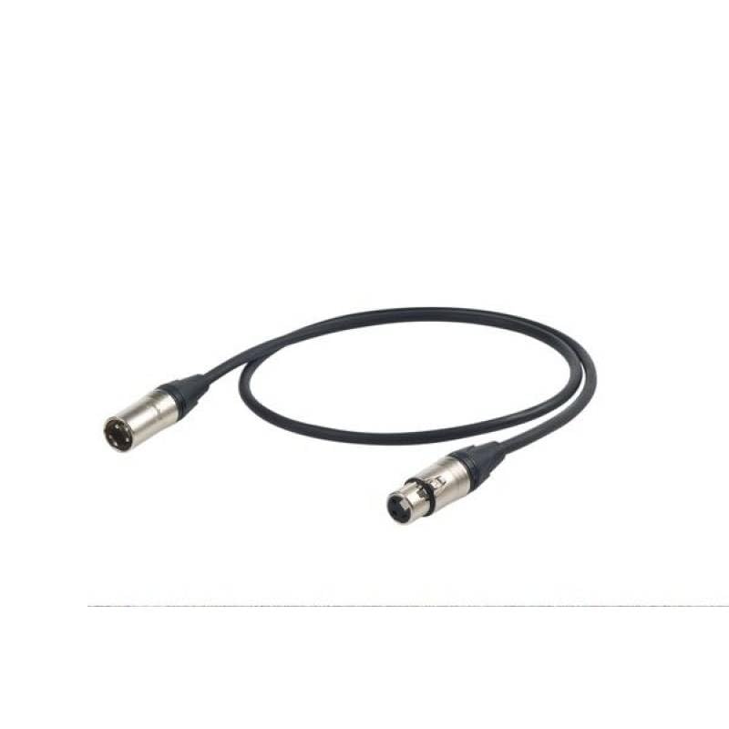 Proel ESO210LU3 Esoteric kabel audio (3-biegunowy XLRM na 3-biegunowy XLRF, wtyk neutralny, 3 m, NC3FXX-HPC210-NC3MXX) czarny