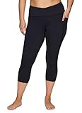 Top 10 Best RBX RN 63619 Reviews 20 RBX Active Squat Proof Capri Yoga Legging for Women Crossover Waistband Cropped Workout Tights with Pockets Black L