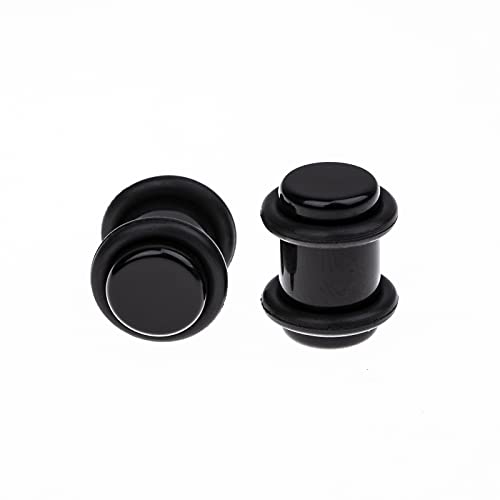 Memsion Ear Stretching Kit Gauges For Ears 54 Pieces 14G-00G Ear Gauges Expander Set Acrylic Ear Spiral Tapers And Plugs Body Earring Piercing Kits Black Color #TOP5