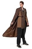 Xikaufo Mens Young Count Dooku Cosplay Costume Battlesuit Knight Halloween Costumes for Adults(M)