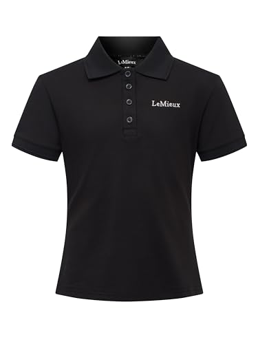 LeMieux Young Rider Classique Polo Shirt - Unisex Kid's Button Up Activewear - Classic Fit Short Sleeve Top - Soft Fabric