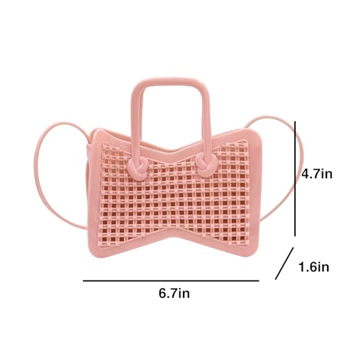 Fashion Jelly Purse Candy Color Mesh Jelly Handbag Satchel Shoulder Bag Trendy Crossbody Purse for Girls Women4