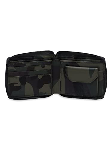 Image of SAMTROH Men's PU Leather Army Theme Wallet | 3 Card Slots, 1 Coin Pocket, 2 Currency Compartment & 2 Secret Compartments | Zipper Closure Slim Purse for Men and Boys (Multicolor)