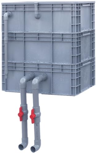 BQQB 上部フィルター 水循環システム 浄水フィルター 滴流式フィルターボックス 沼澤箱 周装箱を利用した水槽フィルター 工業風の亀水槽 (60CM*40CM*69CM,ブルー)