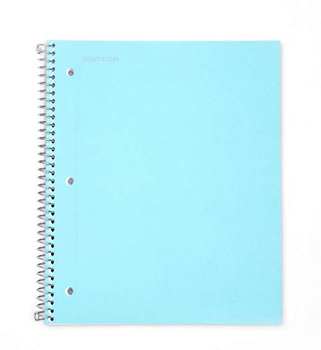 Mintra Office Durable Spiral Notebooks, 1 Subject, (Teal, 4x4 Graph 1pk), 100 Sheets, Poly Pocket, Moisture Resistant Cover, School, Office, Business, Professional