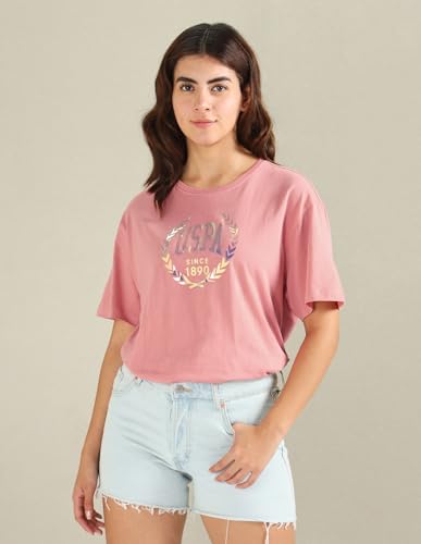 Image of U.S. Polo ASSN. Women's Cotton Oversized Fit T-Shirt