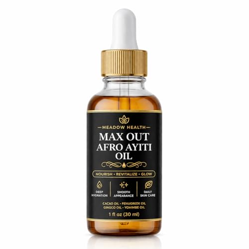 lorizy Meadow Health Max Out Afro Ayiti Mens Herbal Oil 1 Fl Oz (30mL)