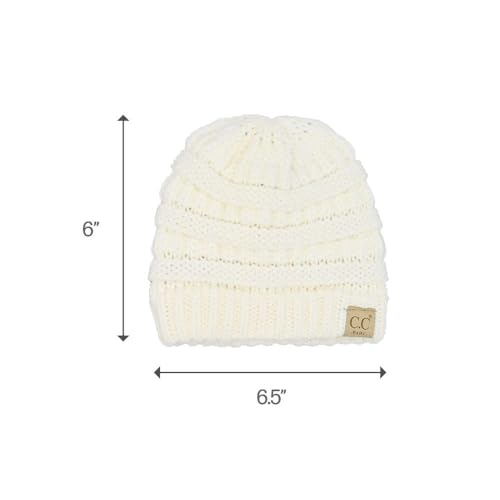 C.C Babies' Winter Cable Knit Beanie and Fuzzy Lined Mitten Set3