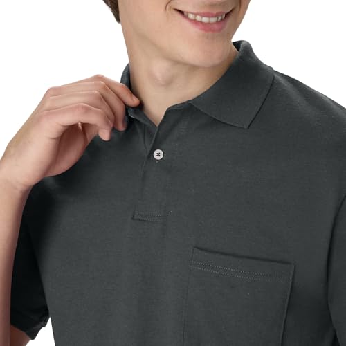 Hanes Men's Short-Sleeve Jersey Pocket Polo (2 pack) - image 6
