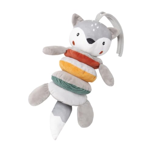 Générique Fox Shape Stroller Toy, Cartoon Stroller Activity, 11.02x4.72 inches Adorable Colorful Kids Hand Bell Puppet, Crib Accessory, Perfect for Babies Home and Travel Entertainment