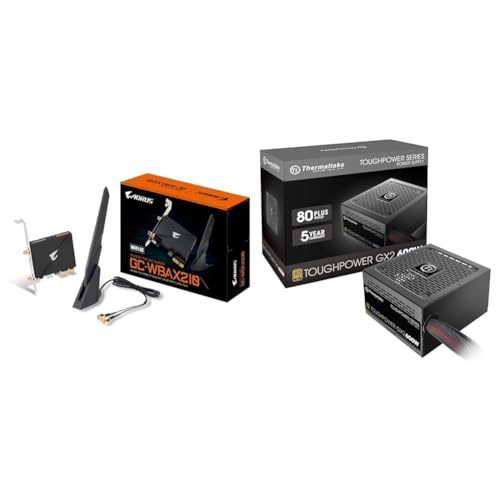 Image of GIGABYTE WiFi 6E GC-WBAX210 & Thermaltake Toughpower GX2 80+ Gold 600W SLI /Crossfire Ready Continuous Power ATX 12V V2.4 /EPS V2.92 Non Modular Power Supply 5 Year Warranty PS-TPD-0600NNFAGU-2