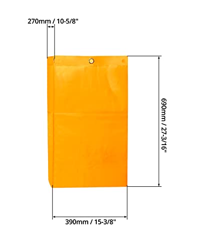Image of QWORK Replacement Janitorial Cart Bag, 4 Pack 24 Gallon Waterproof Large Capacity Housekeeping Commercial Replacement Cleaning Cart Bag for Collecting Trash or Clothing (Yellow)