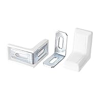 Porte Armoire, étagère Angle Droit En Plastique Blanc Support Renfort Angle 20 Pièces