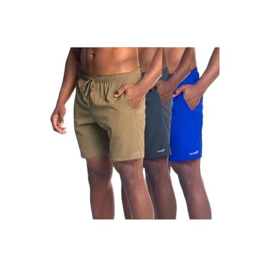 Kit 3 Bermuda Short Masculino Tactel Elastano Academia Treino Praia Qualidade Premium… (BR, Alfa, G, Regular, Regular, Caqui/Chumbo/Royal)