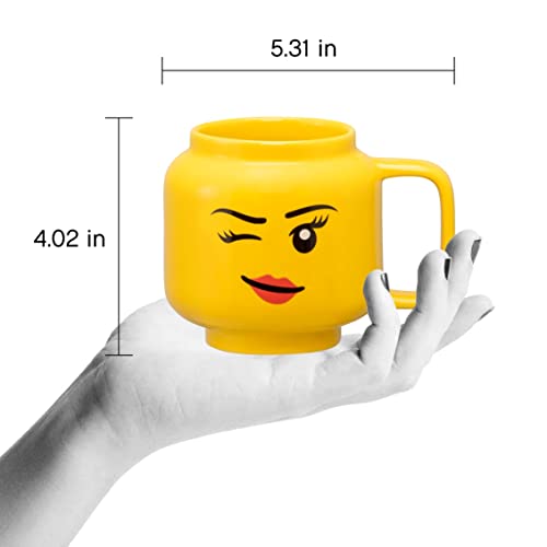 LEGO Ceramic Mug Large - Winking Girl - 530 ml | Perfect Mug Gifts for Men Mugs for Kids and Women Unique Cup for All Ages Dishwasher Safe