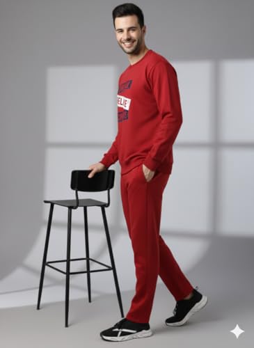 Image of Mack Jonney Graphic Print Track Suit for men | Co-ord Set | Warm Fleece Tracksuit Set | Full Sleeve Sweatshirt