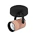 Produktbild EGLO LED Wandleuchte innen Cayuca, Wandlampe mit beweglichem Spot, Wandstrahler aus Holz in Natur und Metall in Schwarz, Flur und Wohnzimmer Lampe, inkl. GU10-Leuchtmittel warmweiß