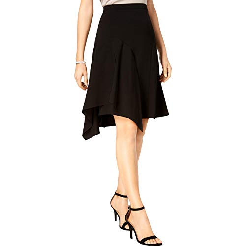 MSK Womens Petites Sharkbite Hem Knee-Length A-Line Skirt