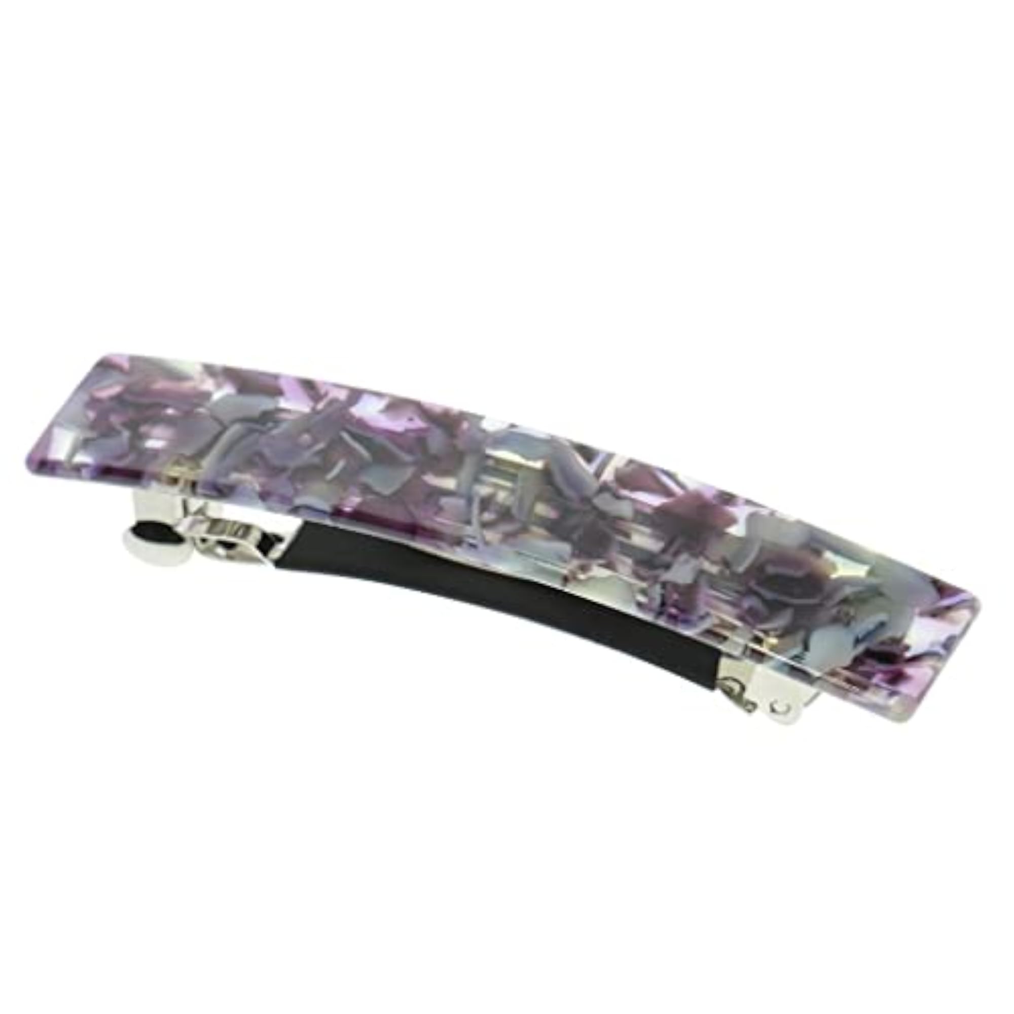 French Style Acetate Leopard Automatic Barrette
