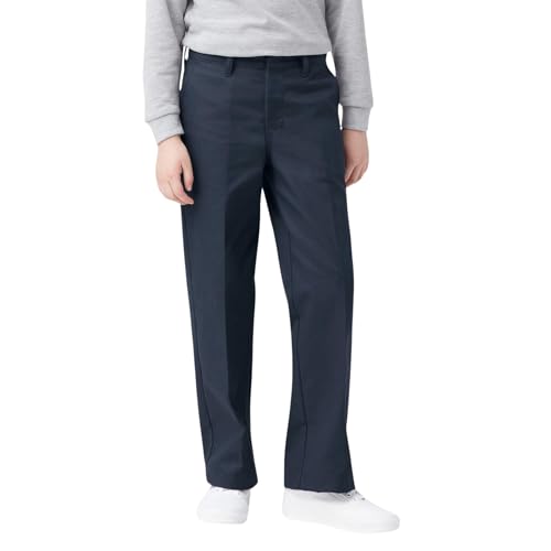 Image of Dickies Boy's Flexwaist Flat Front Straight Leg School Uniform Pants - Adjustable Uniform Trousers for Schoolwear