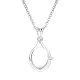 Sphers Big Mermaid Necklace Water Locket Fashion White Natural Zircon Copper Pendant Mermaid Locket Jewelry