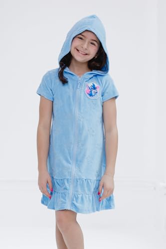 Disney Girls Loop Terry Cloth Hooded Zip Up Swimsuit Cover-Up Infant to Big Kid Sizes (12 Months - 14-16)