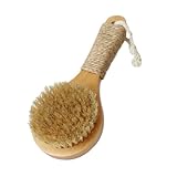 MUCKLILY Anti-rutsch Badebürste mit Kurzem Holzgriff Praktische Körperreinigungsbürste mit...