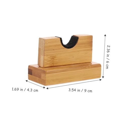 NAMOARLY 2-pair Wooden Baseball Bat Holders Bamboo Base Bat Rack Stand Display Organizers for Baseball Bats Space-saving Storage