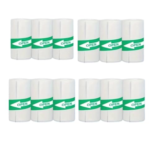 Rouleau thermique autocollant blanc 5.7x2.5cm pour mini imprimante d'étiquettes - Lot de 12