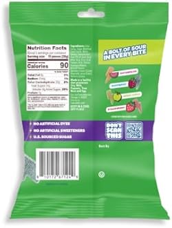 Feastables Mrbeast Strikes Sour Candy, Mixed Gummies With Watermelon, Green Apple, Strawberry, and Raspberry Flavors, Candy for Adults & Kids as Snacks or Dessert, Made With Fairtrade Sugar, 12CT