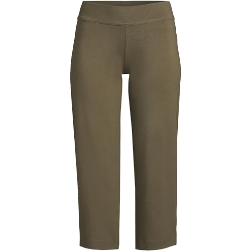 Lands' End Womens Starfish Crop Pants Forest Moss Plus 2X3