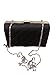 Bolso mujer de ceremonia color negro insertos plata, Negro