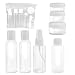 Set of 7 - Clear Plastic Travel Size Empty Bottles, TSA / Airline Approved