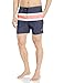 Original Penguin Men's Faux Chambray Placed Stripe Volley Swim Trunk