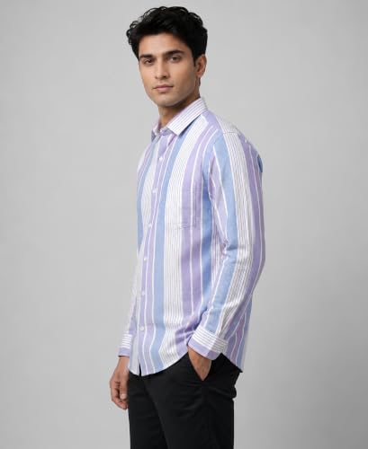 EXOTICA STYLE Store EXOTICA STYLE Men's Blue Striped Shirt - Image 4