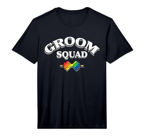 Mens Groom Squad LGBT Pride Gay Bachelor Party Wedding Gifts Performance T-Shirt