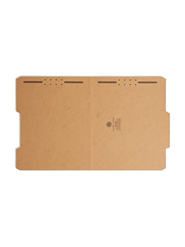 Smead Schnellhefter 14882, 2 Verschlüsse, 2/5-geschnittene Lasche rechts in der Mitte, Briefgröße, Kraftpapier, 50 Stück pro Box
