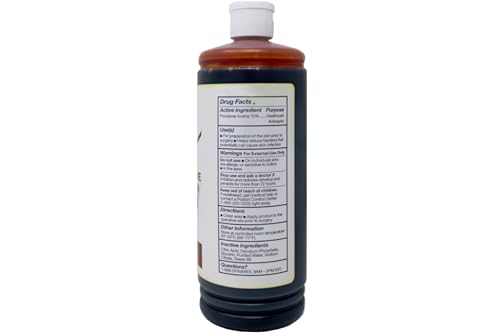dynarex povidone iodine prep solution usp effective topical antiseptic liquid for skin and mucosa cleansing and preparation brown 1 - 16 fluid oz bottle