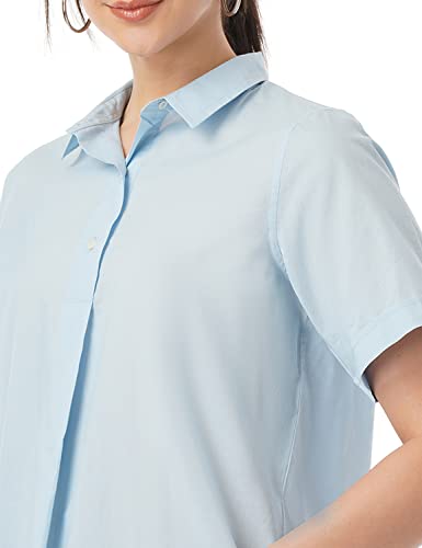 Image of FYLTR Women's Collared Casual Shirt -Front Placket with Buttons, Soft Handfeel