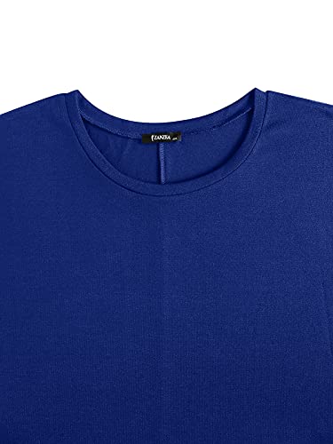 Image of ZANZEA Women's Off The Shoulder Batwing Tops Casual Loose Oversized Tshirts Long Sleeve Fall Pullover Sweater Tops