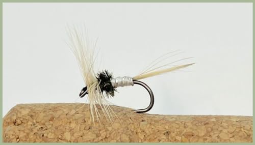Trout Fliegen ohne Widerhaken, 12 Stück pro Packung, Caenis, Erle und Adams Beste Sommerfliegen