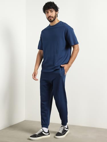 Image of Nobero Moses Oversized Co-ord Set for Men | Textured Co-ord set for men | Oversized Fit | Matching Top & Bottom | Premium Fleece Fabric | Casual & Streetwear