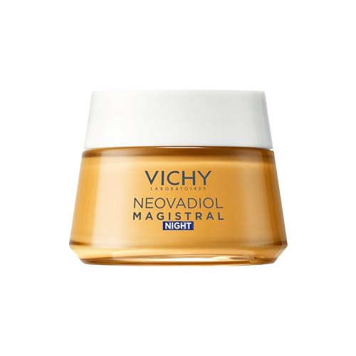 Vichy Crema de Noche Perimenopausia, Revitalizante, Redensificante, Enriquecida con Agua Volcánica de Vichy y Proxylane, Para Pieles Maduras, Neovadiol, 50 ml