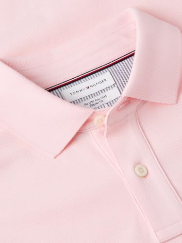 Image of Tommy Hilfiger Men's Short Sleeve Polo Shirts in Slim Fit with Stretch and Organic Pique Cotton