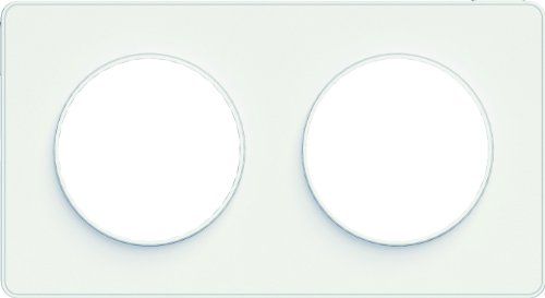 Schneider Electric S520804 Plaque 2 postes Odace Touch Liseré blanc