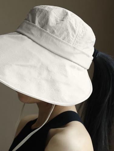 Sombrero de mujer con orificio para coleta y ala ancha miniatura 3