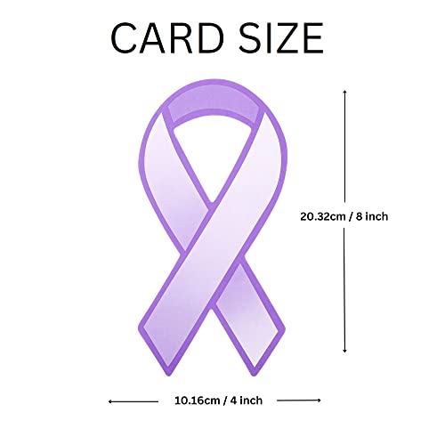 Fundraising For A Cause Large Paper Purple Ribbon Cutouts – Awareness Paper Ribbon Decorations - Donation To Support Alzheimer’s, Domestic Abuse, Epilepsy, & Other Causes - (1 Pack - 50 Ribbons) #TOP5