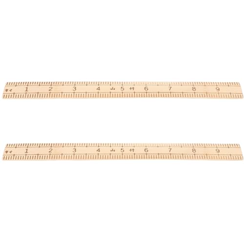 OHPHCALL Confezione Da 2 Righelli Da Sarto in Legno - Strumento Di Precisione Per Cucire E Artigianato - Robusto Metro Da Taglio Per Abbigliamento E Tessuti