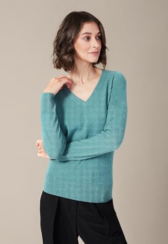 Image of Style Republic Women's 100% Pure Cashmere V-Neck Pullover Sweater | Lightweight Tops, Ultra Soft Feel, Naturally Breathe, Easy Layering, All Day Comfort Wear, Easy Care, Hand Wash Only