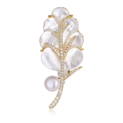 Image of Fashion Brooch for Women Pearl Rhinestones Brooch Pin Elegant Lapel Pin Jewelry Mother's Day Gift for Wife Mom Lover
